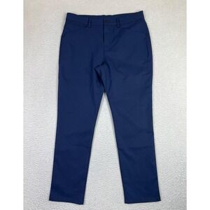Myles Pants Mens 34x30 Navy Blue Performance Stretch 5-Pocket Travel Casual